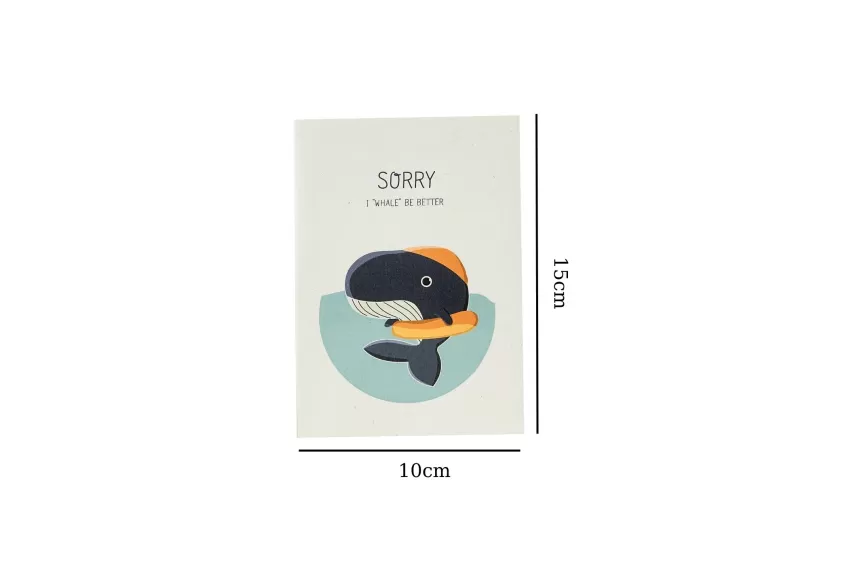 Cute Animal Print Apology Card