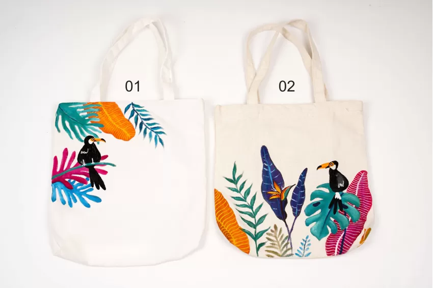 Hand-drawn Tote Bags, Tutu Bird