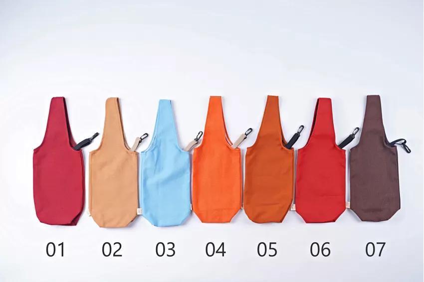 1-strap Canvas Bottle Holder, Size Large