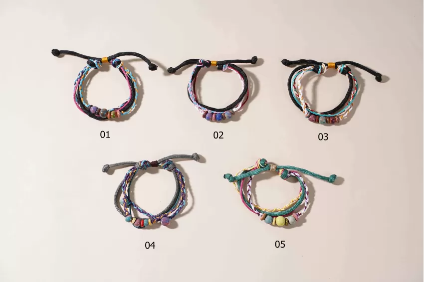 04-Layer Ceramic Beaded Bracelet