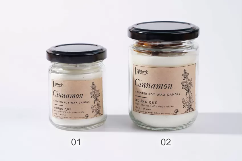 Natural Soy Wax Scented Candle, Cinnamon