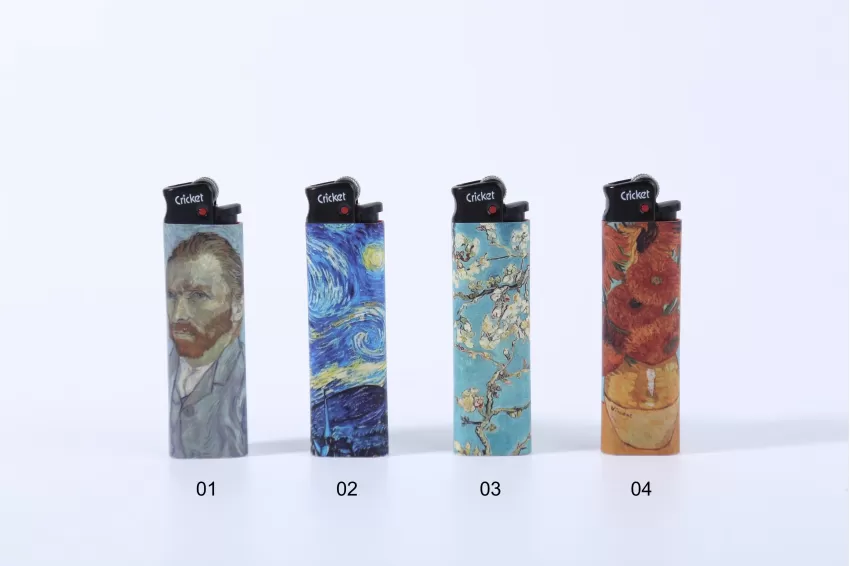 Bật Lửa Tranh Vincent Van Gogh, Mẫu Bật Lửa Độc Đáo, Phụ Kiện Cá Tính, Món Quà Ấn Tượng Cho Bạn Bè, Người Thân