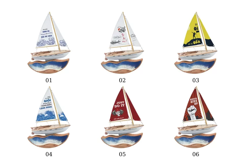 Lucky SailboatModel C300.T6 With Art Silk Fabric Sail