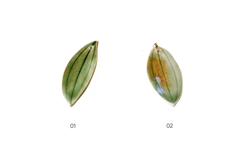 Long Leaf Ceramic Necklace