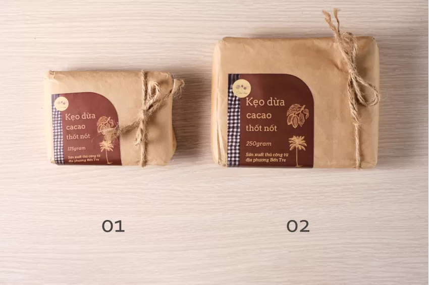 Kẹo Dừa Cacao Thốt Nốt, Đặc Sản Bến Tre, Kẹo Dừa Vị Mới Lạ, Kẹo Cho Trẻ Em, Kẹo Mứt Tết, Quà Tặng Bạn Bè