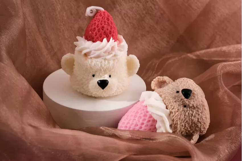 Bear Wearing Hat Candle