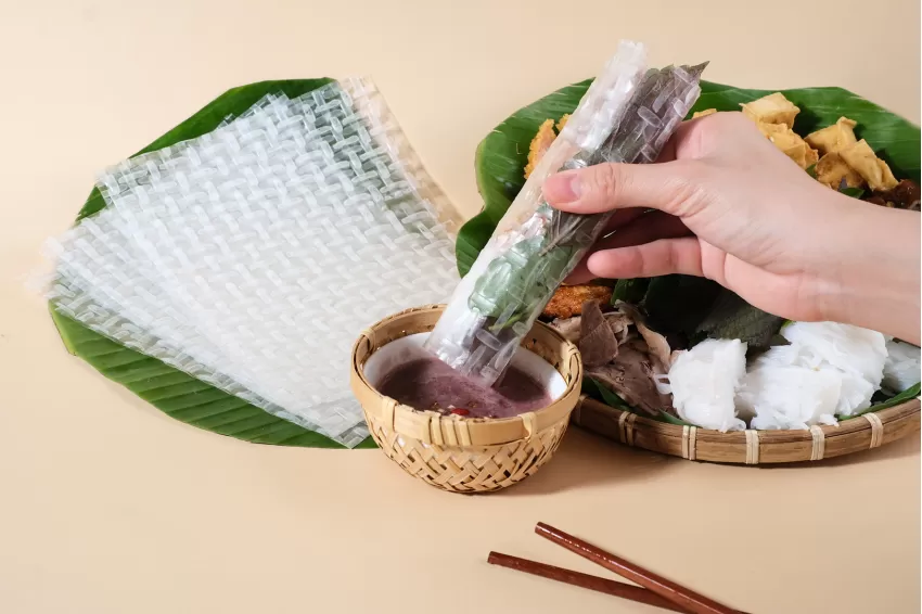 Bánh Tráng Siêu Mỏng, Bánh Tráng Tân Nhiên, Đặc Sản Tây Ninh, Bánh Tráng Không Nhúng Nước, Bánh Tráng Cuốn Rau Thịt