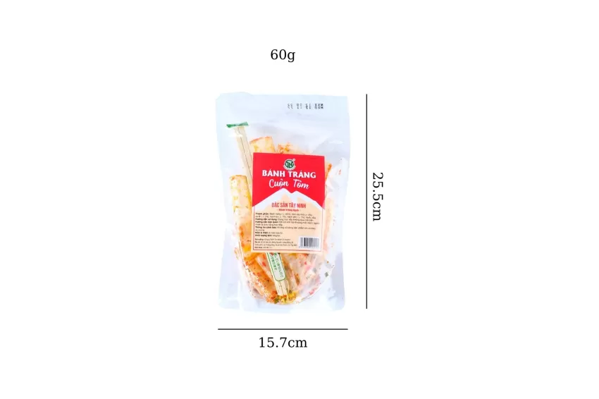 Shrimp Flavored Rice Paper Rolls, Tan Nhien Mixed Rice Paper, Pre-Mixed Rice Paper, Delicious And Convenient, Snack