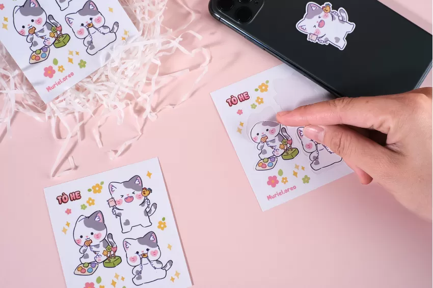 Sticker Tò He, Sticker Chơi Đùa Cùng Cây Tò He, Hình Dán Trang Trí Dễ Thương, Món Quà Tinh Thần Đáng Yêu