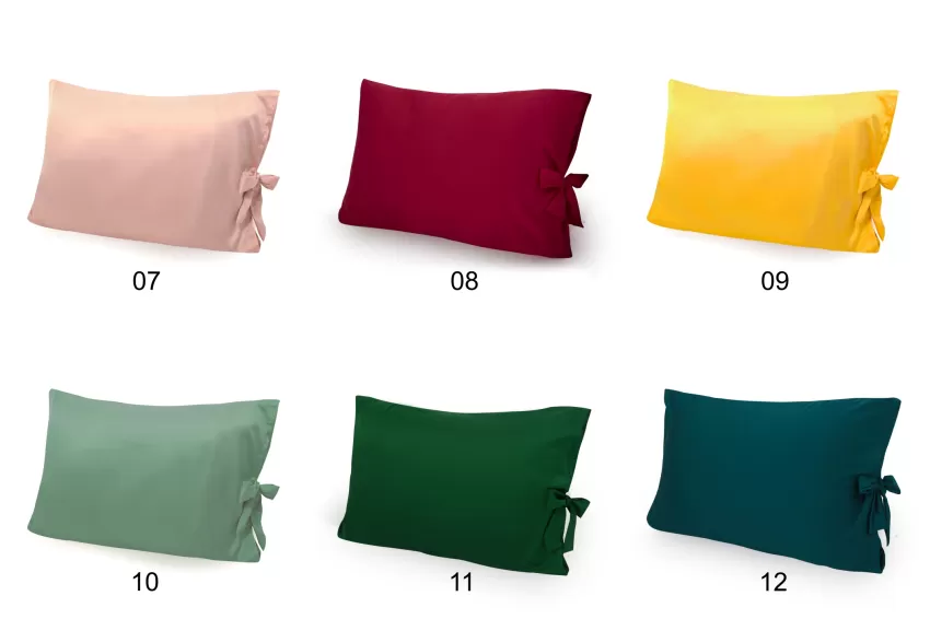 50 x 70cm Satin Silk Pillowcase With Bow Ties, Soft and Breathable Material, Meticulously Sewn Seams, High-Quality Pillow Cover