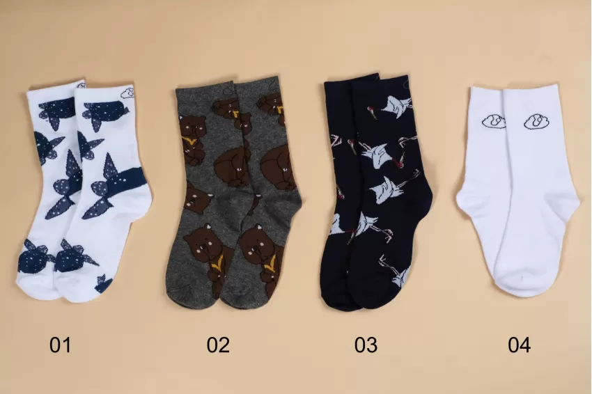 Set Of 3 Pair Of Socks, Multiple Designs, Socks With Funny Patterns, Sock Set As A Gift, Unisex High Socks, High Socks With Patterns