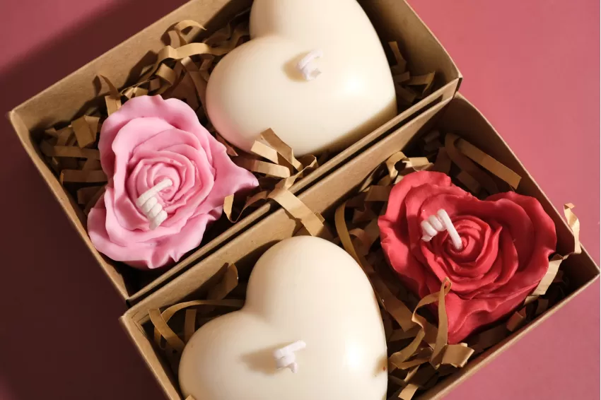 Heart Candles Gift Set