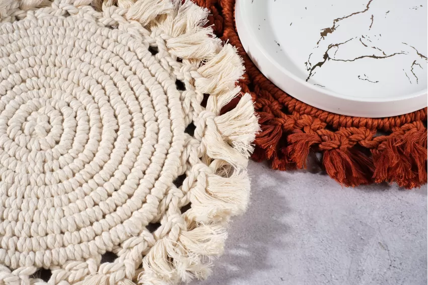 Crochet Placemat, Soft and Durable, Easy to Clean, Adds Elegance to Dining Table Decoration, Handcrafted Product