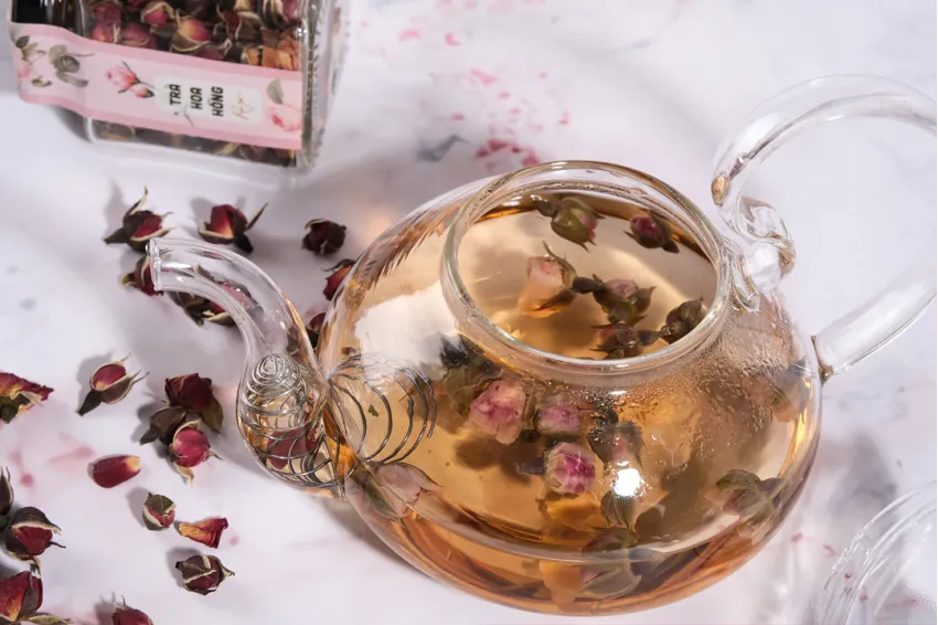 Rose Tea, Natural Ingredients, Good For Health, Dalat Roses, Antioxidants, Relaxing, Tea For Health, Beauty Tea, GIft For Health