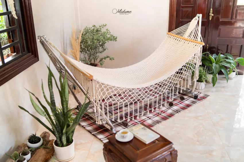 Võng Macrame, Độ Bền Cao, Chịu Được Trọng Lượng Lớn, Dễ Dàng Vệ Sinh, Không Kèm Khung, Trang Trí Không Gian, Sản Phẩm Thủ Công