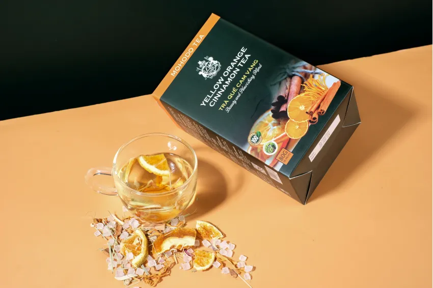 Orange Cinnamon Tea, Herbal Tea, Vietnamese Tea, Natural Ingredients, Healthy Tea, Weight Loss, Stress Relief, Tea Gift Box