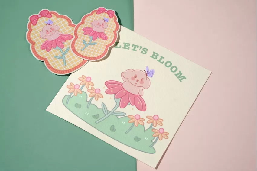 Sticker Die-Cut Và Postcard Beechoo, Thiết Kế Đáng Yêu, Chất Liệu Giấy Cao Cấp, Độ Bền Cao, Sticker Đa Năng, Sticker Trang Trí Điện Thoại