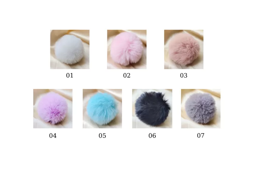 Chunky Velvet Bag, Comes With A Soft Fluffy Ball, Hand-Knitted Velvet Material, Sweet And Feminine Style, Eye-Catching Design