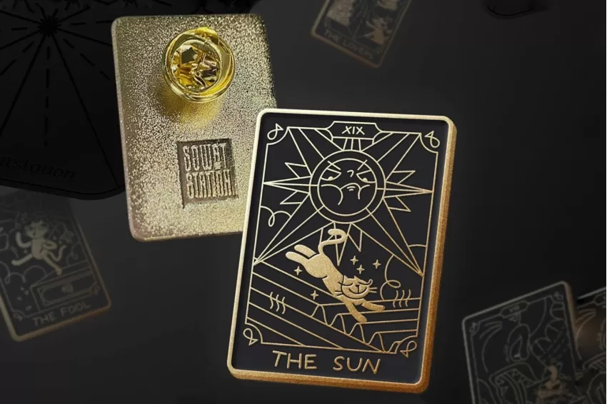 Pin Cài Meowracle, Thiết Kế Theo Những Lá Bài Tarot Huyền Bí, Đường Nét In Rõ Ràng, Chất Liệu Hợp Kim Bền Bỉ, Khó Bong Tróc