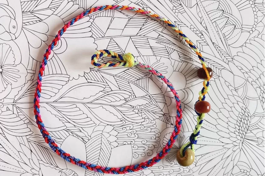 Versatile String Necklace Bracelet With Ceramic Beads