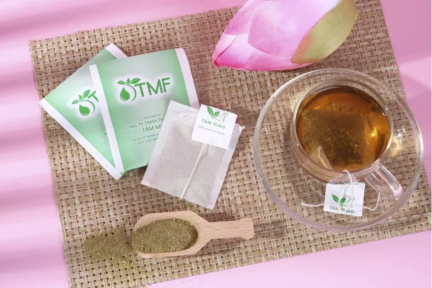 Lotus Leaf Tea Bags, Vietnamese Tea, Herbal Tea, Natural Ingredients, Caffeine-Free Tea, Detox Tea, Good For Health, 40Gr