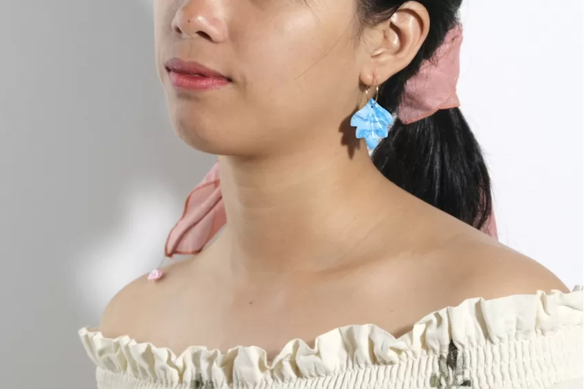 Marble Leaf Clay Earrings With Hook, Exquisite Handcrafted Artistry, Impressive Design, Youthful Style, Safe Material