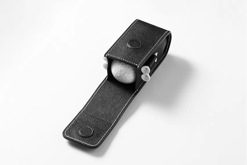 Calfskin Golf Ball Holder, Premium Material, Traditional Handcrafted, Luxurious Accessory, Smart and Convenient Design