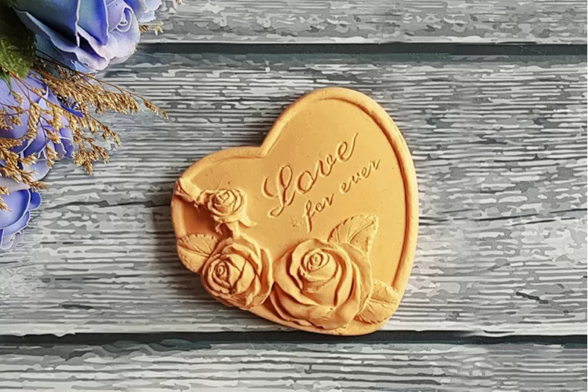 Lavender Scented Heart-Shaped Aroma Stone, Room Odor Removal Scented Stone, Room Decoration Scented Stone, Essential Oil Scented Stone