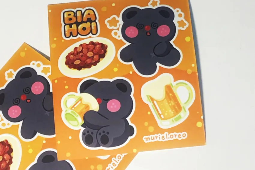 Sticker Bia Craft Hơi, Thiết Kế Dễ THương, Chú Gấu Say Sỉn, Không Bị Bong Tróc Hình Khi Sử Dụng, Hình Dán Chất Lượng Sticker Bia Craft Hơi, Thiết Kế Dễ THương, Chú Gấu Say Sỉn, Không Bị Bong Tróc Hình Khi Sử Dụng, Hình Dán Chất Lượng