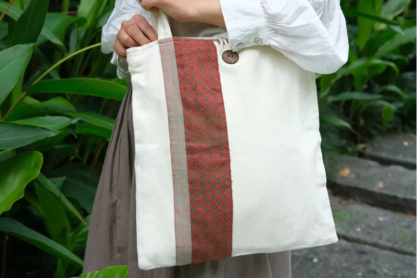 Vietnamese Brocade Tote Bag