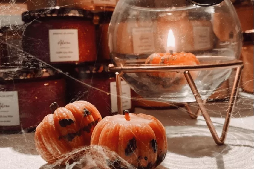 Halloween Pumpkin Scented Candle Set