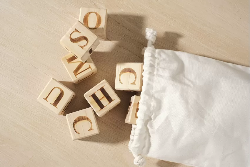 Wooden Letter Cubes Set, Educational Toy, Handcrafted, Clear Alphabet Letters, Wooden Alphabet Board, Safe For Young Children