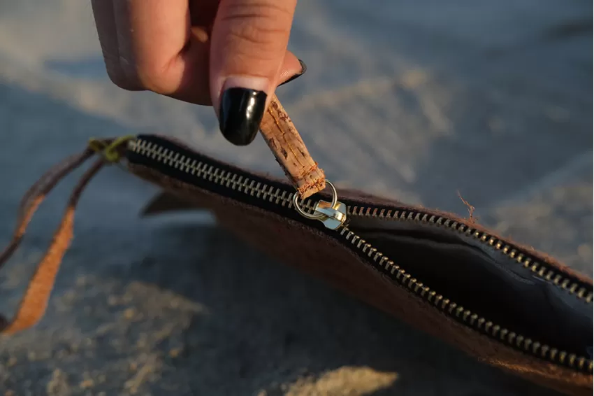 Hemp Cork Pouch, Size S, Handheld Mini Wallet, For Loose Change Or Keys, Simple Style, Vibrant Color