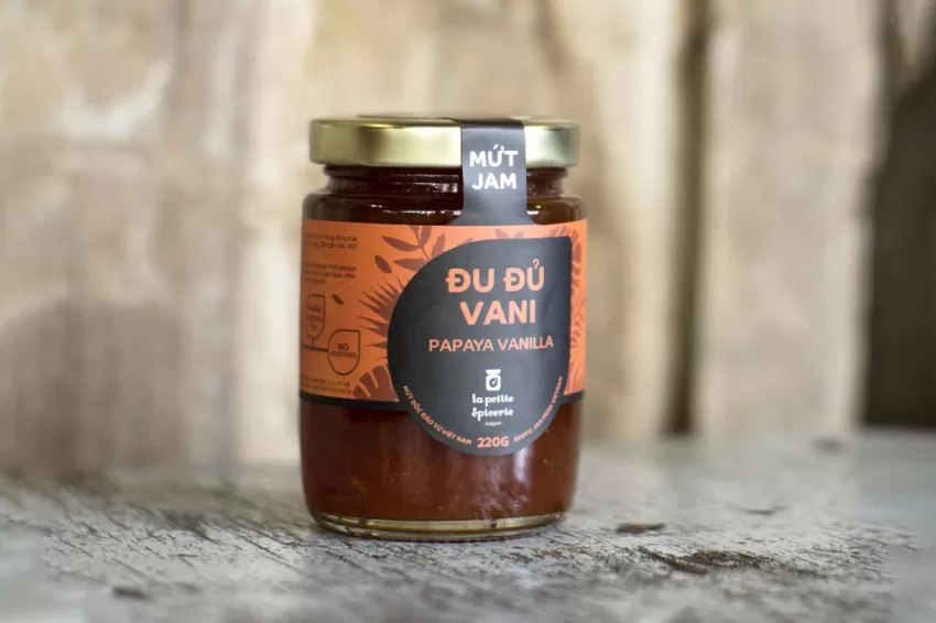 Papaya Jam - La Petite Epicerie Saigon, Natural Flavor, Mild Sweet Jam, Quick Breakfast, Suitable For The Whole Family