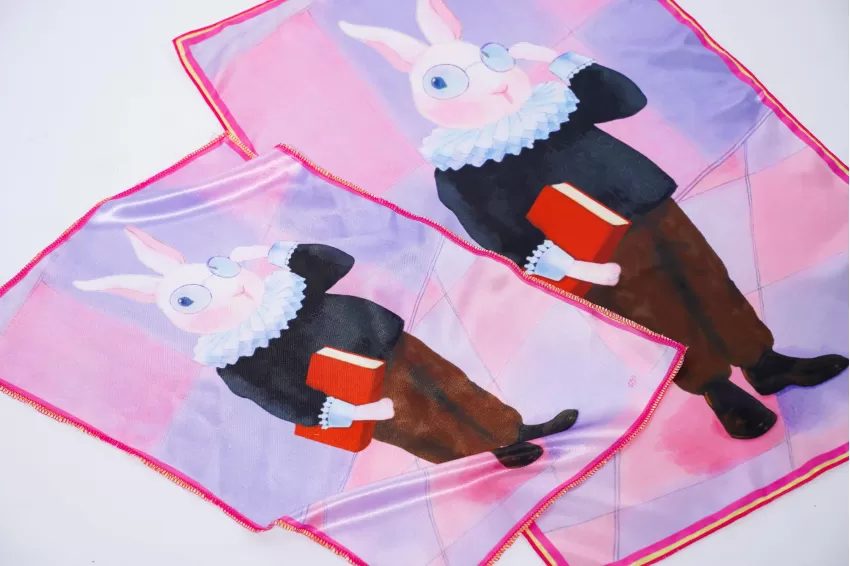 Rabbit Satin Scarf