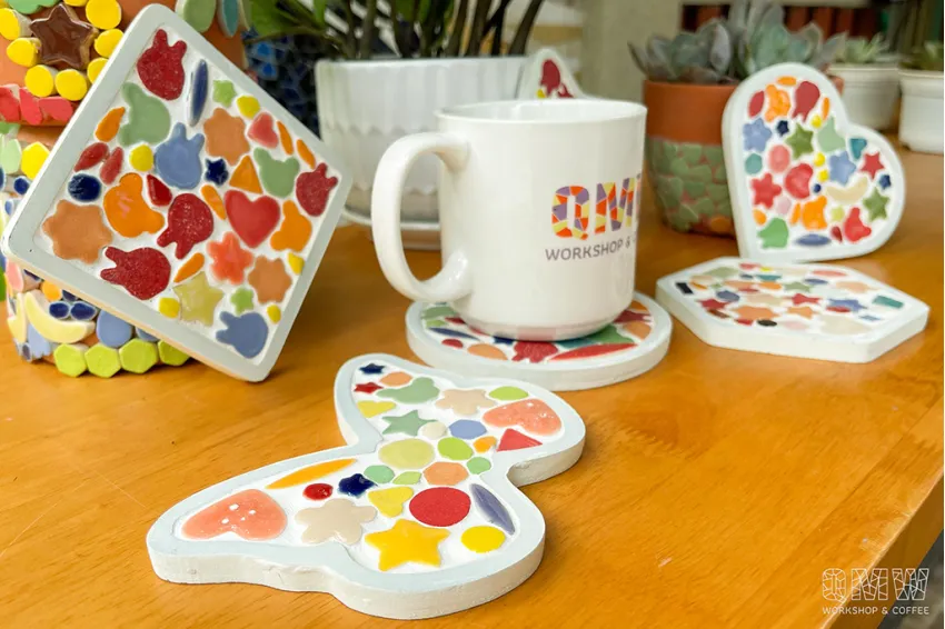 Coaster DIY Mosaic Kit For Kids, Toy for Children, Enhances Creativity, Bright Colors, Safe and High-Quality Product