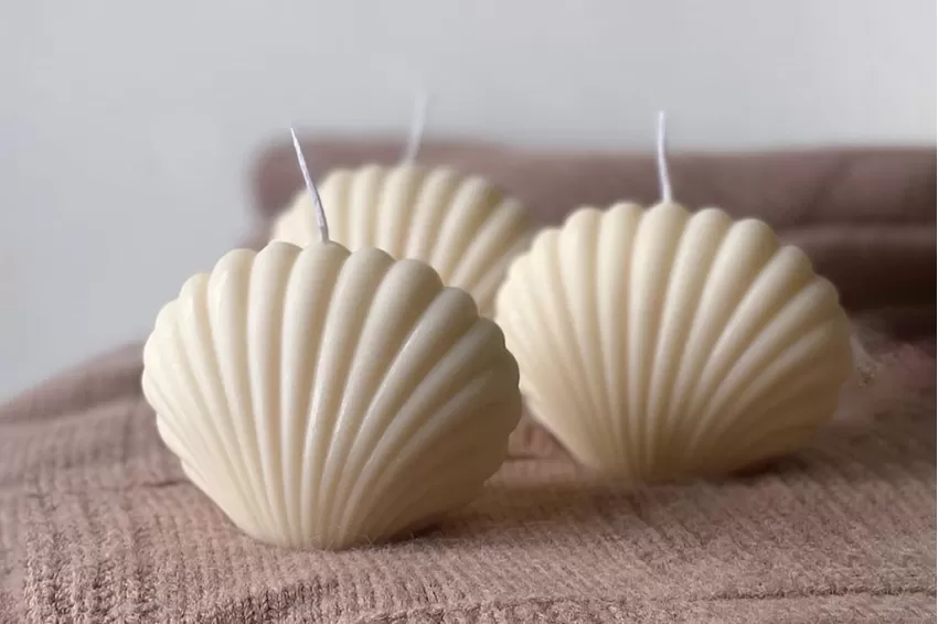 Seashell Handmade Scented Candle - Ấm Corner, Unique Design, Pure Natural Ingredients, Handmade Scented Candle, Refreshes Living Space