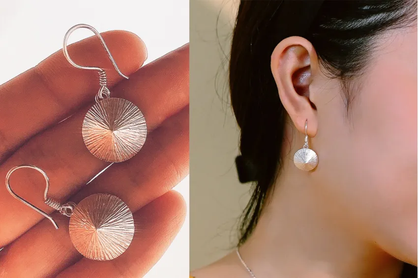 Conical Hat Silver Earrings, Deeply Eastern Simplicity, Premium Silver Material, Exquisite And Charming Jewelry Piece