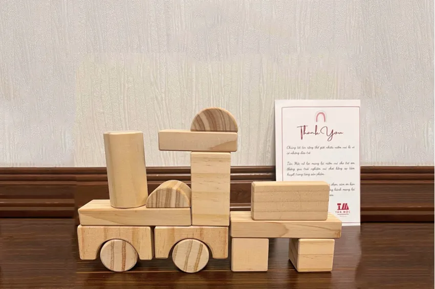 Wooden Building Blocks Set, Educational Toys, Learning Toys, Crafts, Natural Wood Toys, Gifts for Children, Safe Material, Intellectual Toys