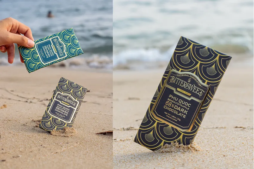 Phú Quốc Seasalt & Truffle 68% Chocolate - Bittersweet Chocolatier Phú Quốc Seasalt & Truffle 68% Chocolate - Bittersweet Chocolatier
