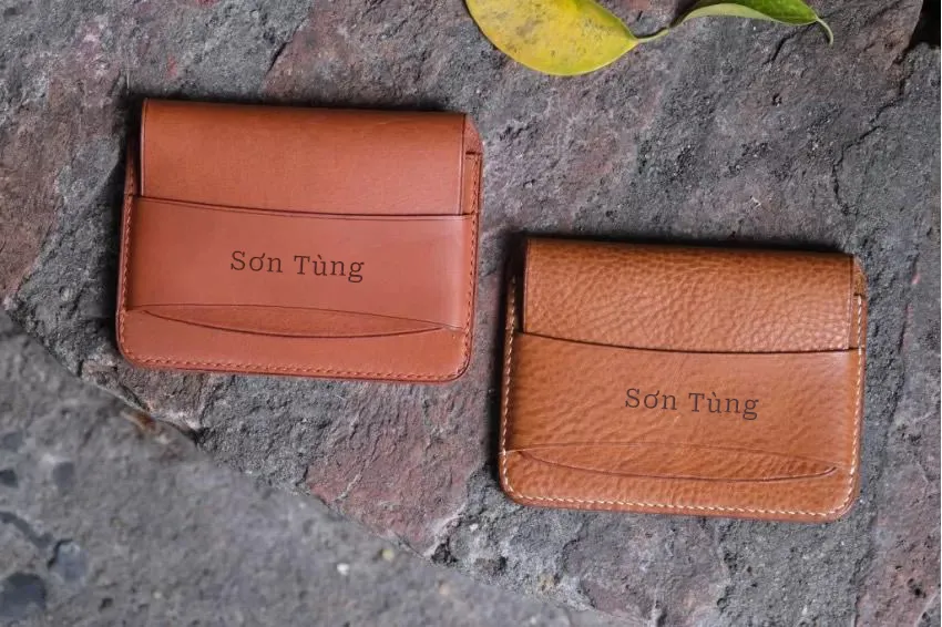 Basic Genuine Leather Cardholder, Compact Design, High-Quality Genuine Leather Material, Sturdy Closure Strap, Flat Design Without Bulging