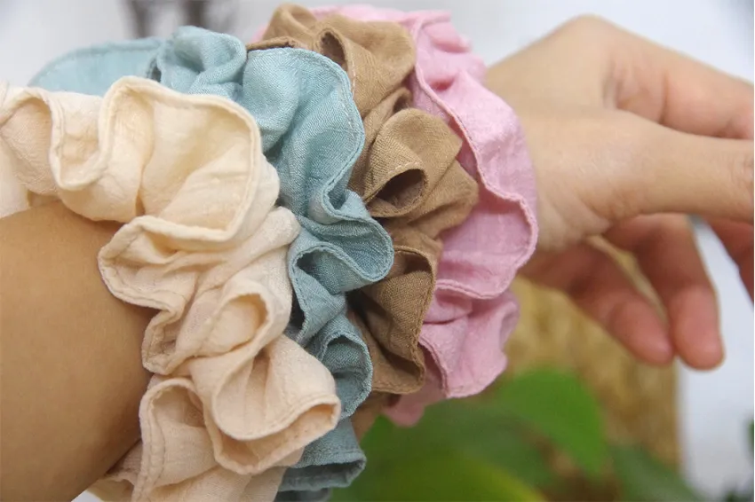 Scrunchie Bằng Vải, Dây Cột Tóc Bằng Vải, Phụ Kiện Cho Tóc, Phụ Kiện Thủ Công, Phụ Kiện Bằng Vải, Quà Tặng Bé Gái, Quà Tặng Bạn Gái, Quà Tặng Độc Đáo