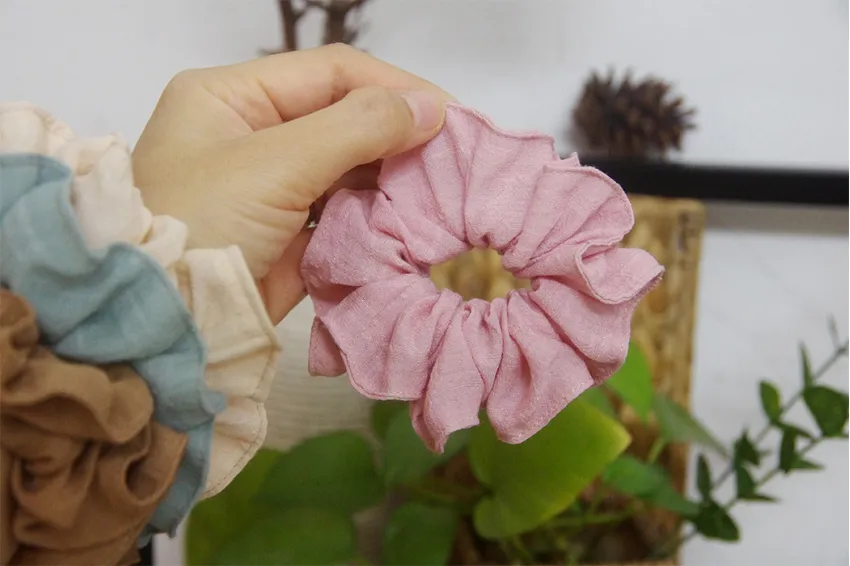 Scrunchie Bằng Vải, Dây Cột Tóc Bằng Vải, Phụ Kiện Cho Tóc, Phụ Kiện Thủ Công, Phụ Kiện Bằng Vải, Quà Tặng Bé Gái, Quà Tặng Bạn Gái, Quà Tặng Độc Đáo