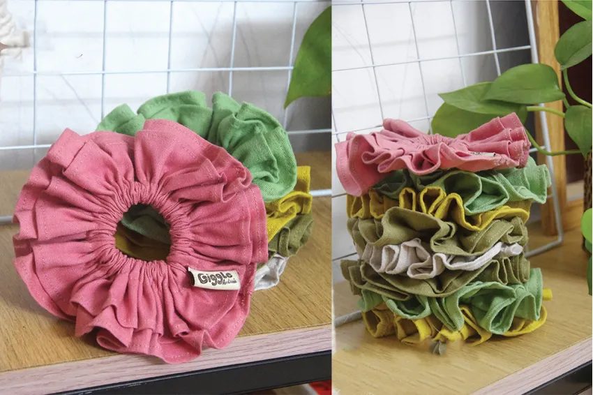 Scrunchie Bằng Vải Hình Hoa, Phụ Kiện Cho Tóc, Phụ Kiện Thủ Công, Phụ Kiện Bằng Vải, Quà Tặng Bé Gái, Quà Tặng Bạn Gái, Quà Tặng Độc Đáo