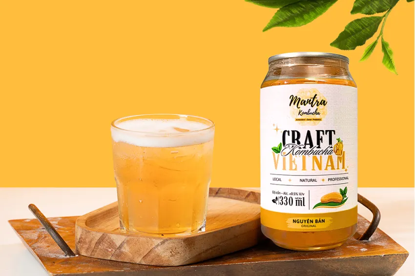 Mantra Kombucha Vị Nguyên Bản, Kombucha, Trà Lên Men, Thức Uống Lành Mạnh, Nguyên Liệu Tự Nhiên, Thức Uống Tốt Cho Hệ Tiêu Hóa, Quà Tặng Sức Khỏe