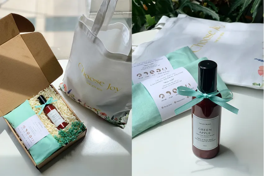 Hộp Quà Minty Box, Hộp Quà Thư Giãn, Hộp Quà Chăm Sóc Bản Thân, Quà Tặng Mùi Hương, Gối Chườm Thảo Mộc, Xịt Thơm Vải Và Không Gian, Quà Tặng Doanh Nghiệp