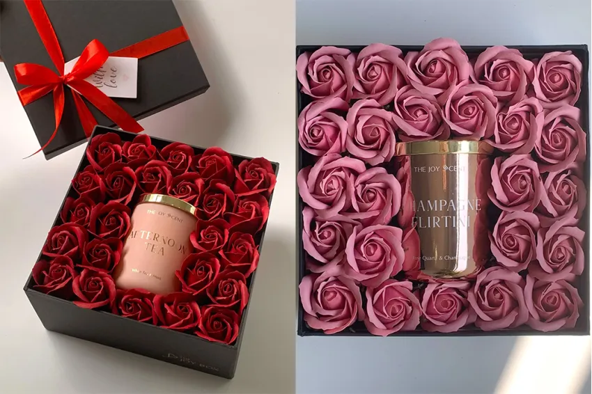 French Rose Gift Box, Scented Gift, Romantic Gift, Luxury Gift, Scented Candle Gift, Gift For Her