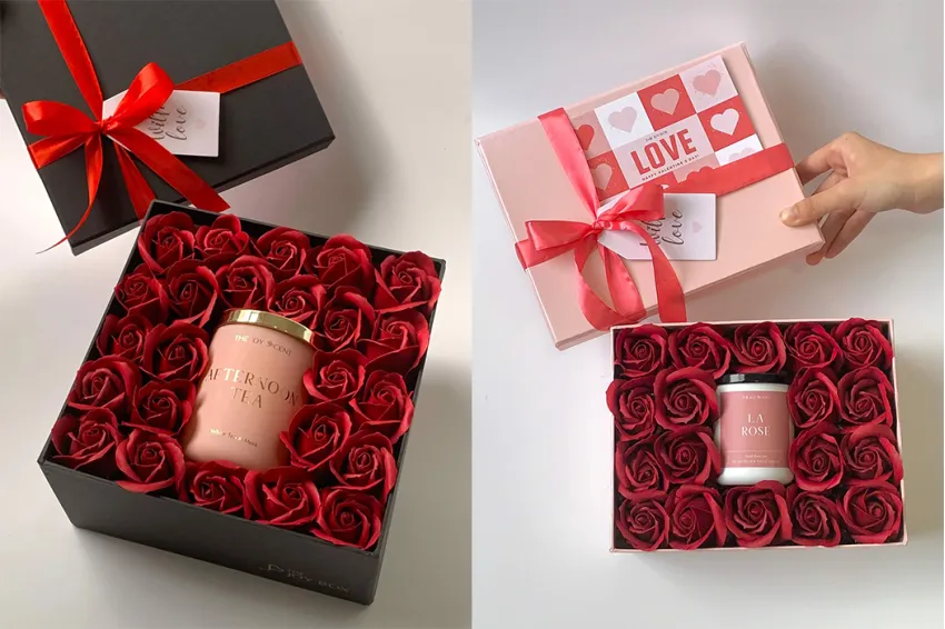 French Rose Gift Box, Scented Gift, Romantic Gift, Luxury Gift, Scented Candle Gift, Gift For Her