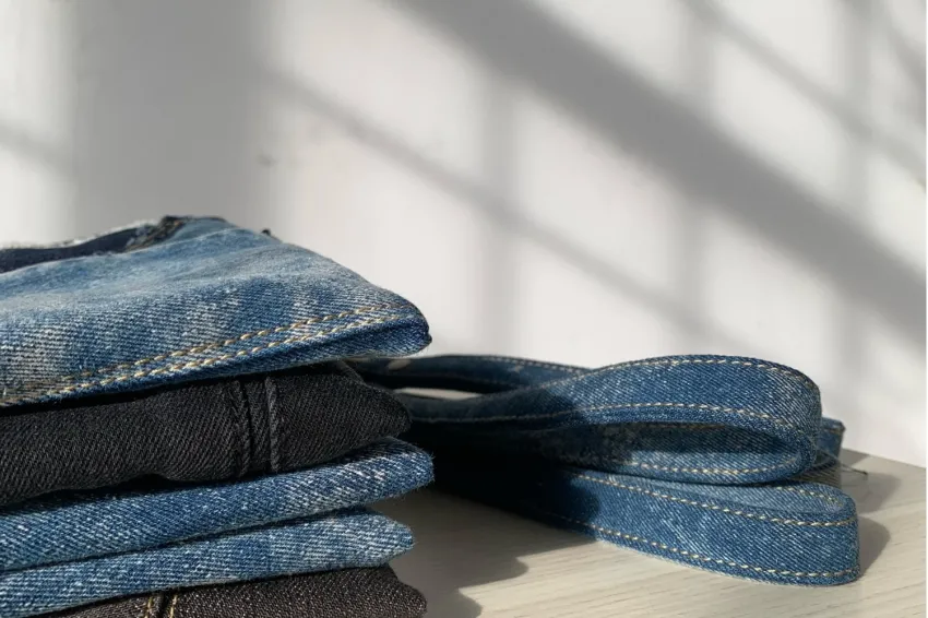 Handmade Recycled Denim Clutch Bag, Sustainable Wallets With Style, Eco-Friendly Fashion, Unique Gifts