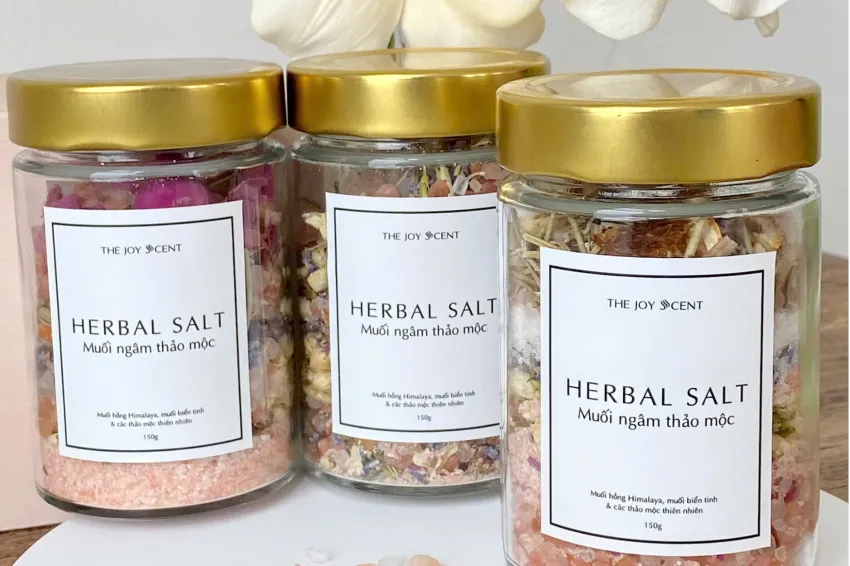 The Joy Scent Herbal Bath Salt, 150g Jar, Daily Body Care, Relaxing Salts, Relaxing Herbal Salts, Soothing Bath Salt, Natural Herbals, Health Gifts